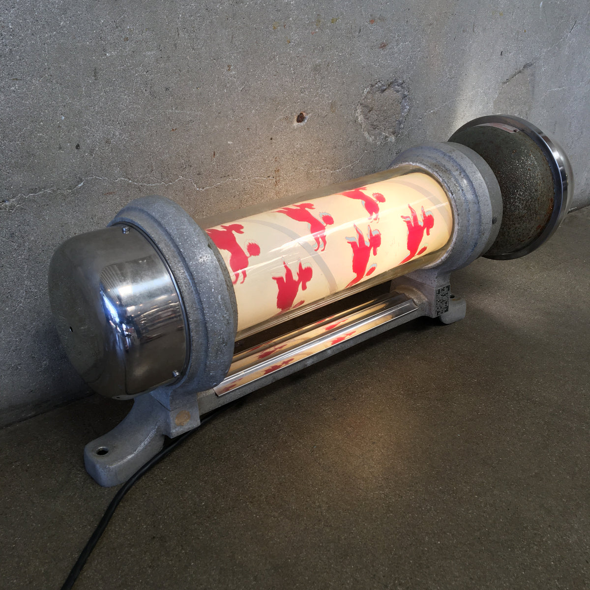 Vintage Dog Groomer Barber Pole