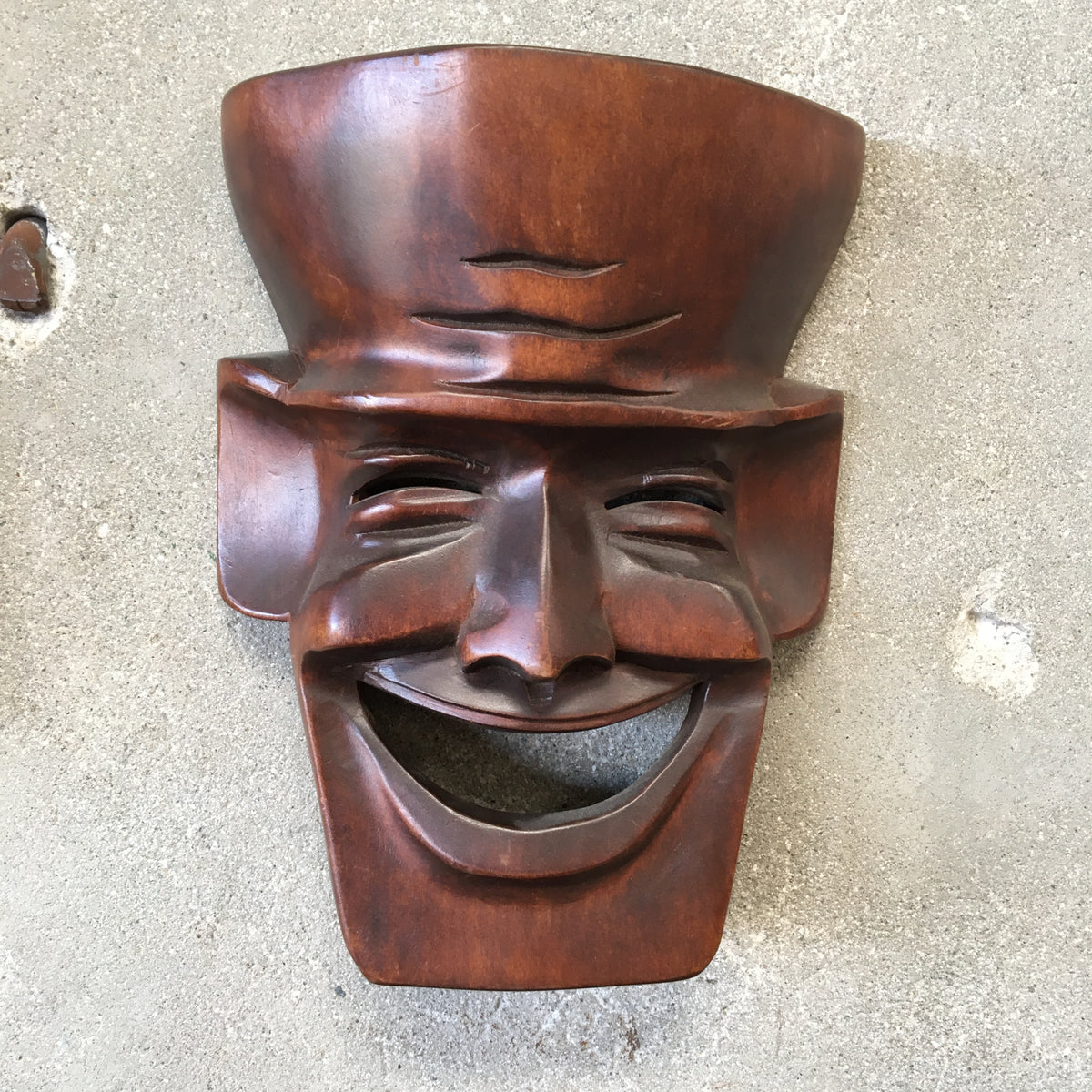 Vintage Pure Comedy And Pure Tragedy Carved Masks