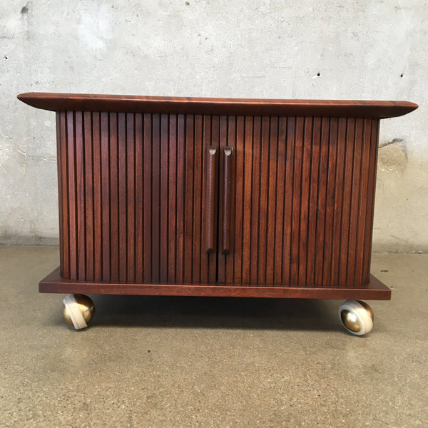 1960's Tambour Door Coffee / Side Table