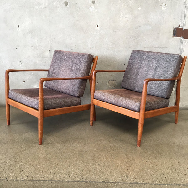 Pair of Vintage Mid Century Dux of Sweden Lounge Chairs