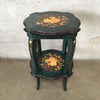 Vintage Italian Wood Inlay Music Box Accent Table