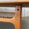 Teak And Cane Danish Coffee Table By Trioh Mobler