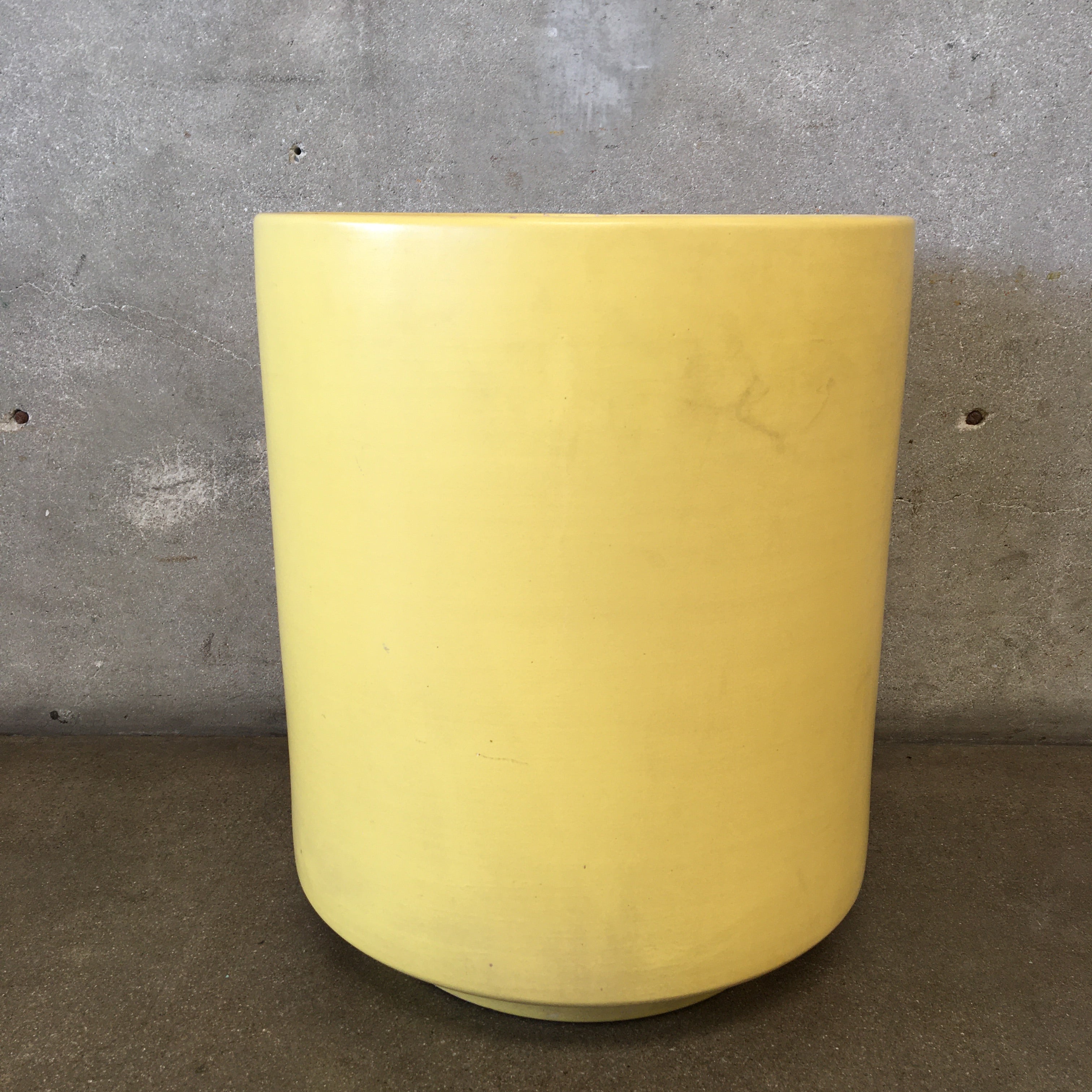 yellow plastic planter Mid Century Modern 1970's Yellow Garden Pot By Gainey