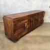 Lane Brutalist Mid Century Walnut Low Boy Dresser