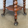 Victorian Quarter Sawn Oak Parlor Table With Claw & Crystal Ball Feet