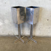 Pair of Mid Century Modern Chrome Stands
