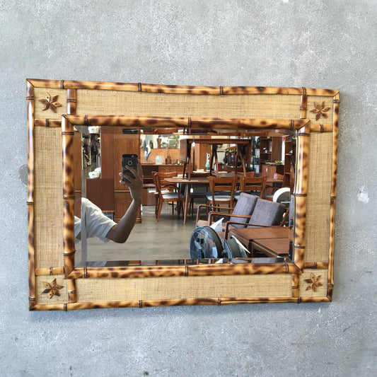 Bamboo & Rattan Wall Mirror