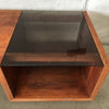 Mid Century Modern Coffee Table w/Smoked Glass