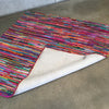 Multi Color Rag Rug With Fabric Back