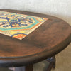 California Six-Tile Table In Heavy Walnut Base 1920s Spanish Revival