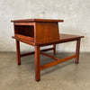 Vintage Mid Century Modern Walnut Side Table