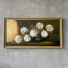 Vintage Oil On Canvas Painting of Hydrangea Flowers