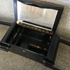 Wilardy Little Black Lucite Purse w/Attached Compact Top
