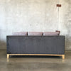 Custom Giltwood Upholstered Sofa in Charcoal Corduroy