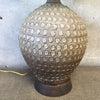 Mid Century Modern Vintage Ceramic Lamp, Artisan Made
