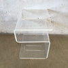 "S" Shaped Lucite Side Table