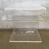 "S" Shaped Lucite Side Table