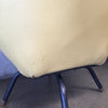 Pair of Butter Yellow Mid Century Modern Zori Swivel Saucer Chairs