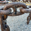 Large 1990s Artisan Industrial Chain Link Iron Dining Table