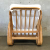 Vintage Paul Frankl Style Bamboo Rattan Lounge Chair & Ottoman
