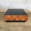 Modern Smoked Glass Floating Coffee Table