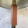 Post Modern Oak & Brass Tone Floor Lamp