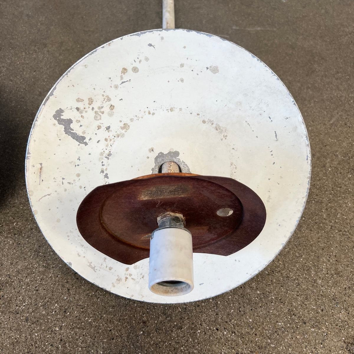 Pair Of Vintage Mid Century Industrial Modern Globe Lamps
