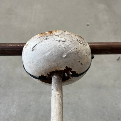 Pair Of Vintage Mid Century Industrial Modern Globe Lamps
