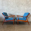 Vintage Mid Century Modern Lounge Chairs