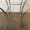 Vintage Wrought Iron Base Glass Insert Saterini Style Table