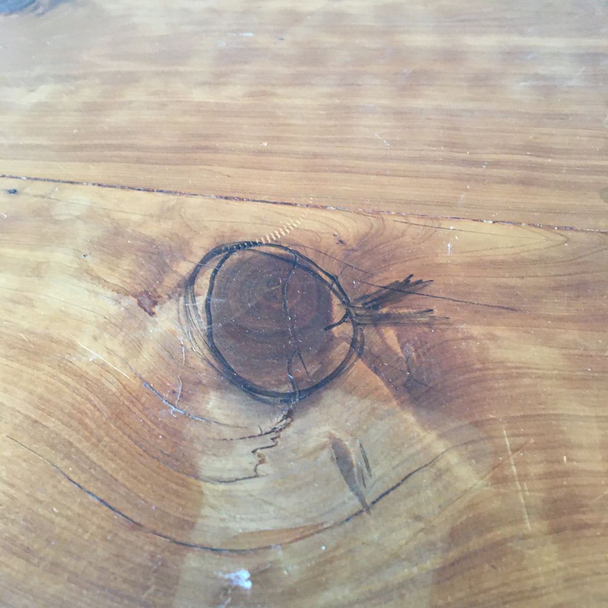 Mid Century Wood Slab Table / Desk