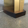 MCM  Original 70's Curtis Jere Brass/Wood Table Lamp & Shade