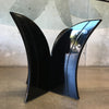 Post Modern Black Lacquer Dining Table