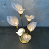 1980's Calla Lilly Floral Table Lamp