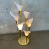 1980's Calla Lilly Floral Table Lamp