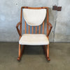 Mid Century Solid Teak Rocking Chair Designed by Benny Linden