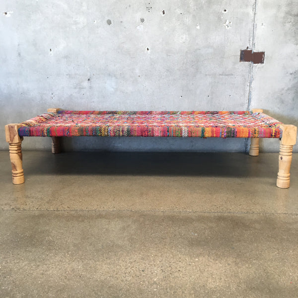 Woven Indian Charpoy Daybed/Bench