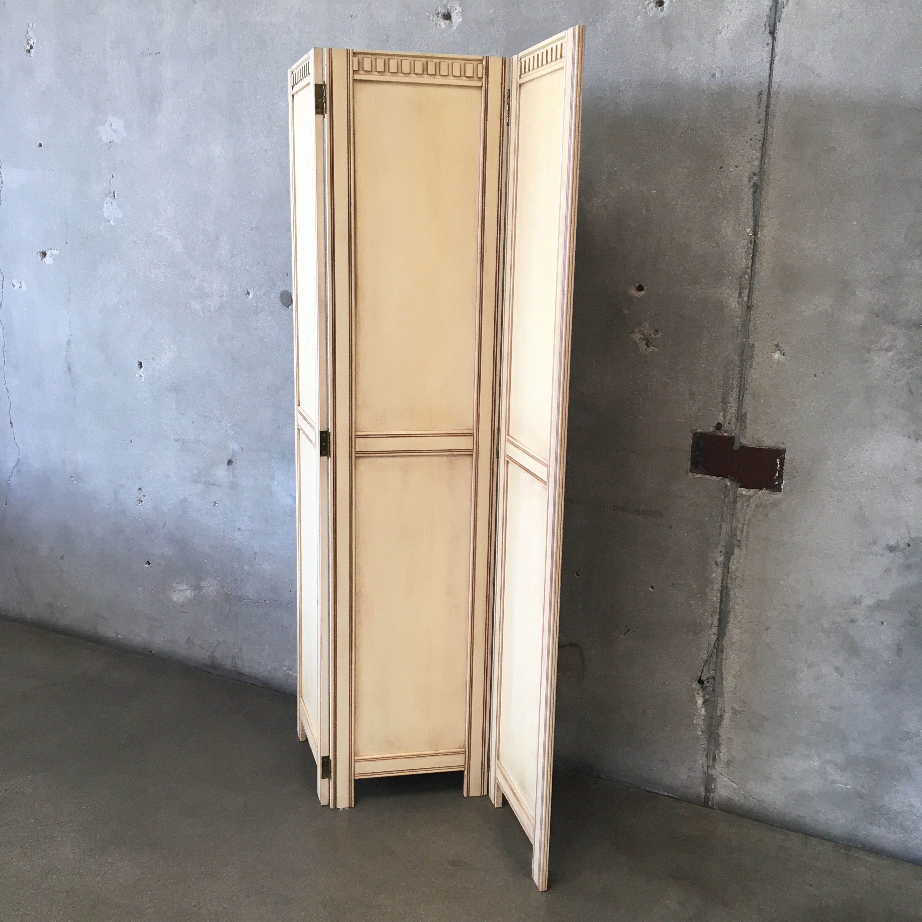 1950's Mid Century Folding Screen Room Divider