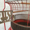 Rare 1920's Hendryx Birdcage with Original Stand in Red