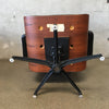 1960's Eames Style Black Lounge Chair With Ottoman