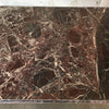Vintage 70's Post Modern Rosso Levanto Marble Dining Table