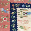 Vintage Floral Flat Weave Wool Area Rug