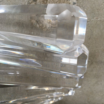 Modern Sculptural Spiral Lucite Candle Holder