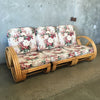 Bamboo and Rattan Vintage Pretzel Sectional Sofa Restored