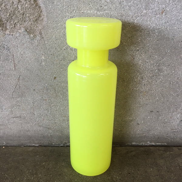 Mid Century Modern Yellow Glass Jar