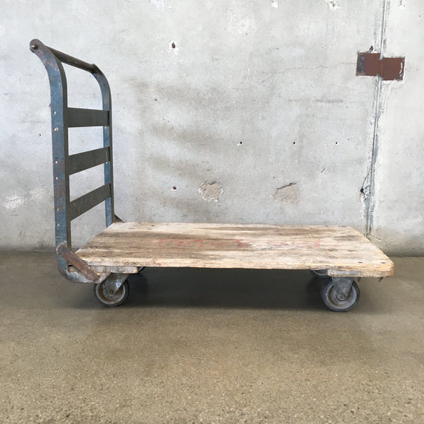 Vintage Iron And Wood Industrial Cart