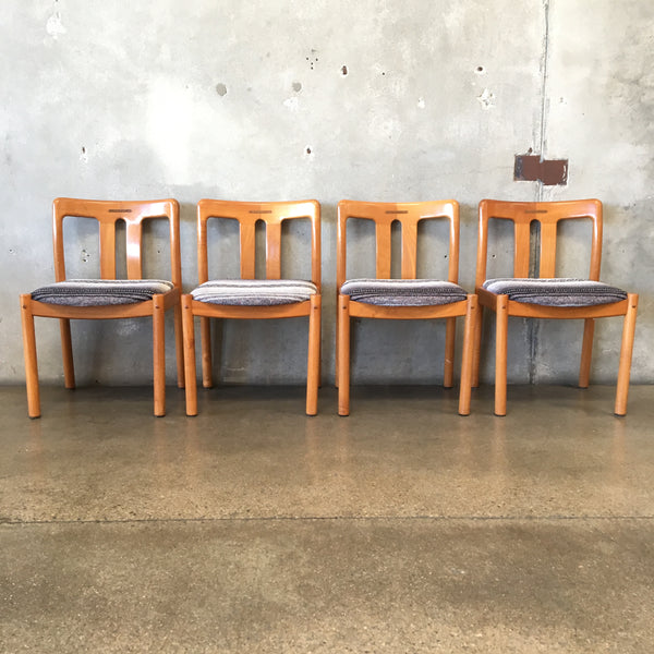 Set of Four Uldum Dining Chairs with Rosewood Inlay