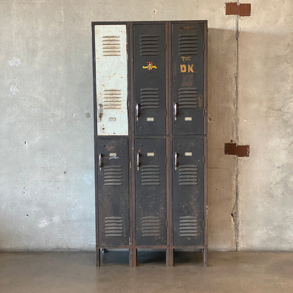 Vintage Six Bay Metal Locker