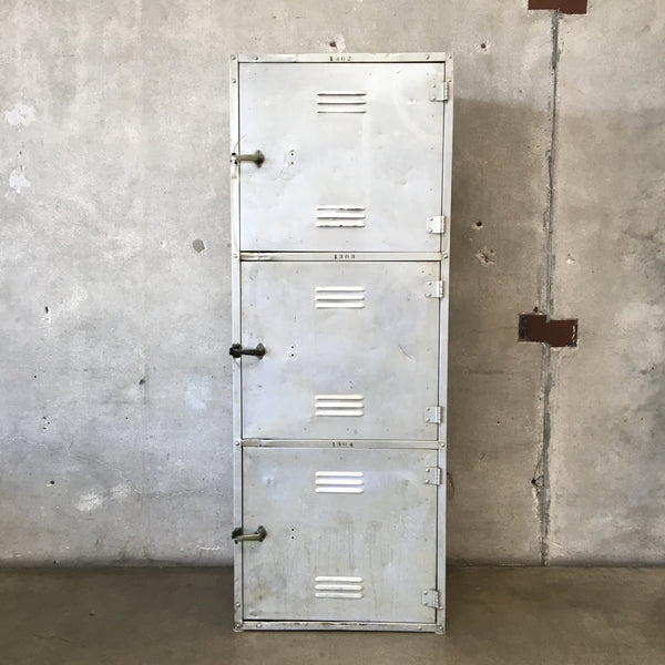 Vintage Aircraft Aluminum Locker Cabinet