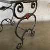 Vintage Iron & Glass Side Table